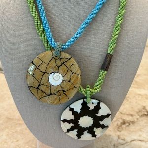 Shell beaded necklaces